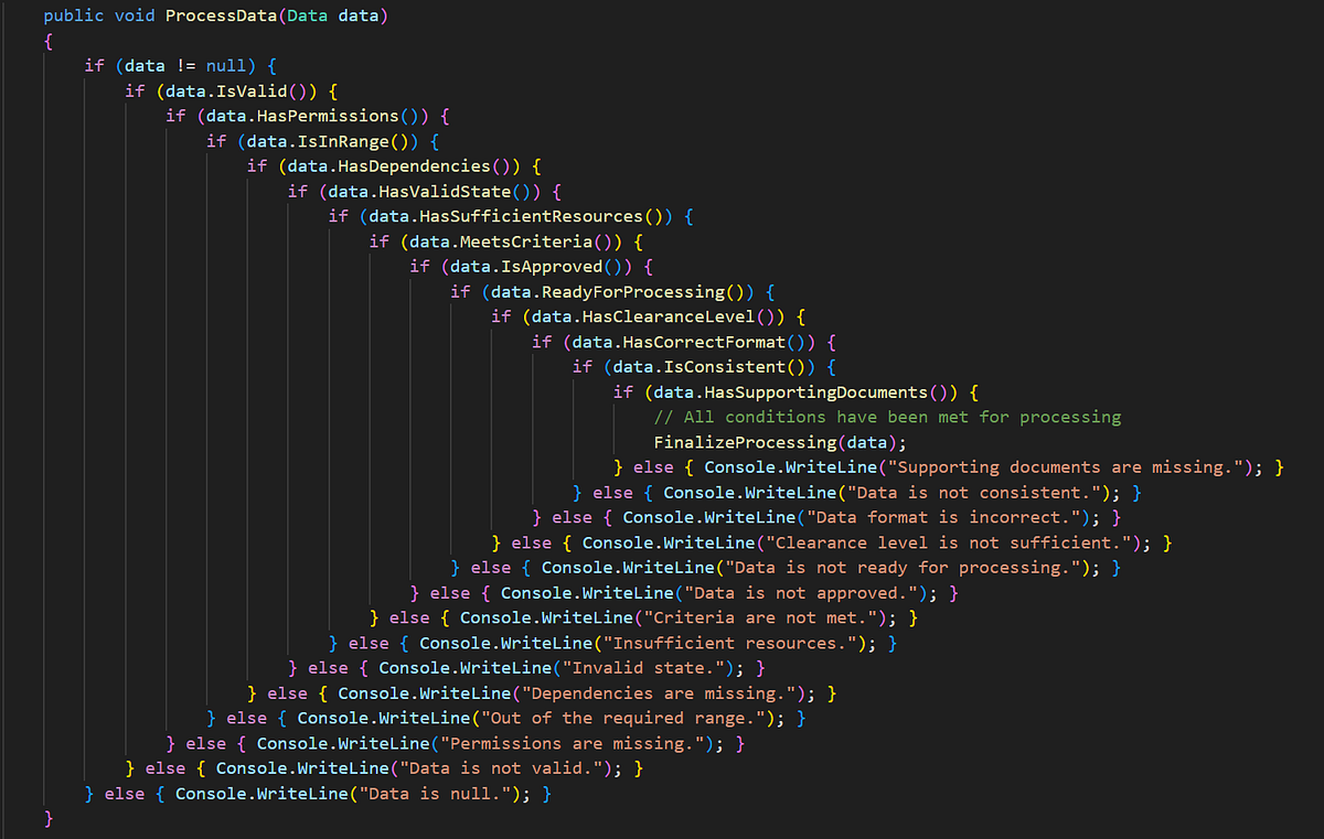 .NET Strategies to Avoid Deeply Nested Code