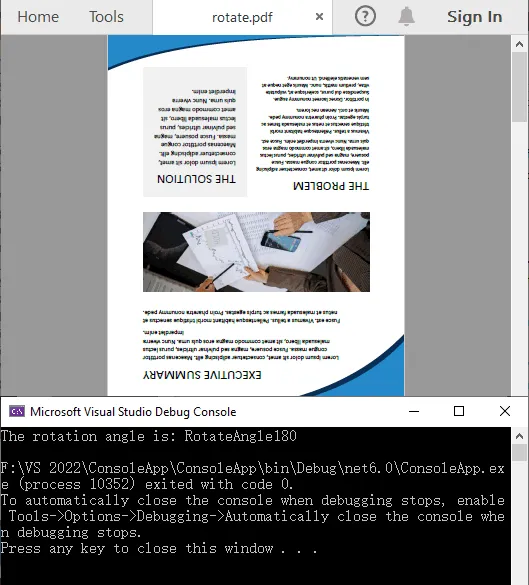 Detect the Rotation and Orientation of a PDF File Using C#