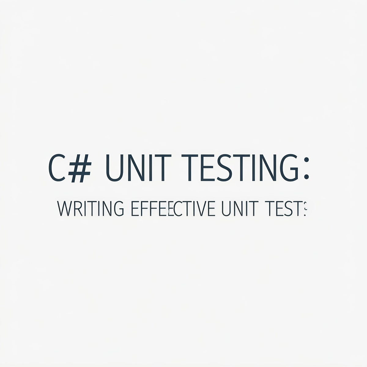 Conquer C# Unit Testing: Writing Effective Tests That Actually Work!