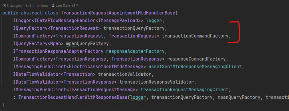 Refactoring large constructor injection dependency lists (with an example).