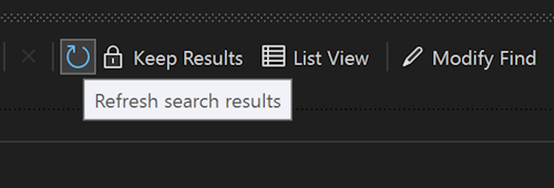 Refresh your Find results