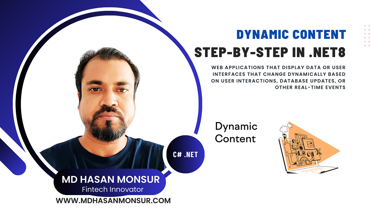 Step-by-Step Guide to Dynamic Content & Database Integration in .NET8