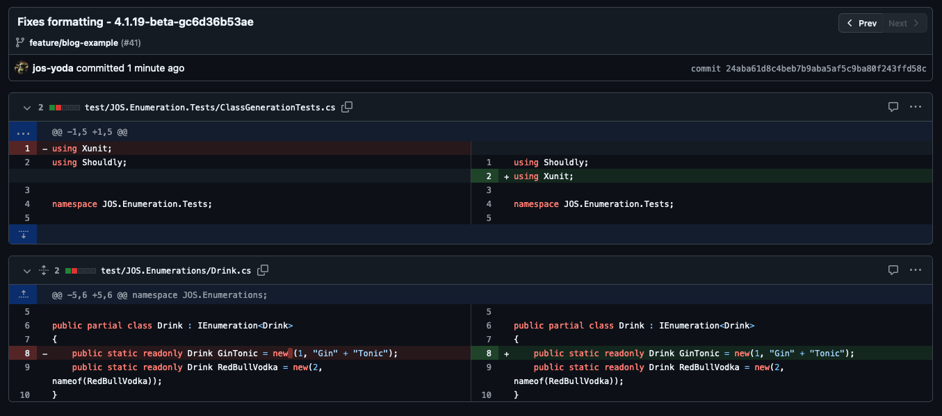 Automatically format your dotnet code using dotnet format - GitHub Actions